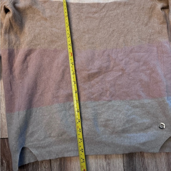 Loro Piana Gray purple cream tan baby Knit cashmere Sweater size 46 - Picture 5 of 8